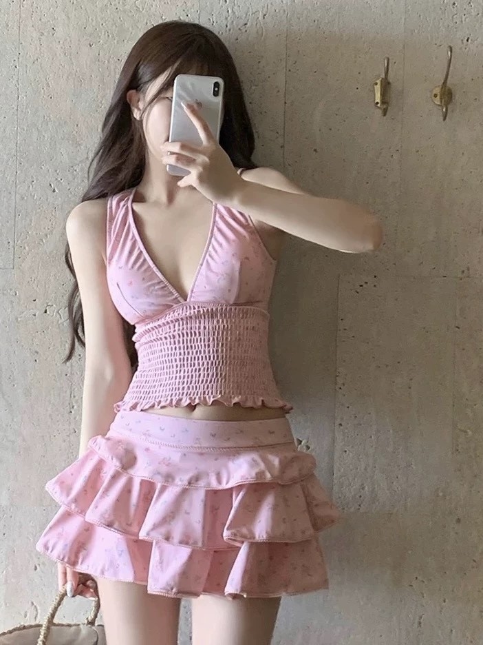 Skirts - Letnia damska odzież wyszczuplająca, tankini, strój