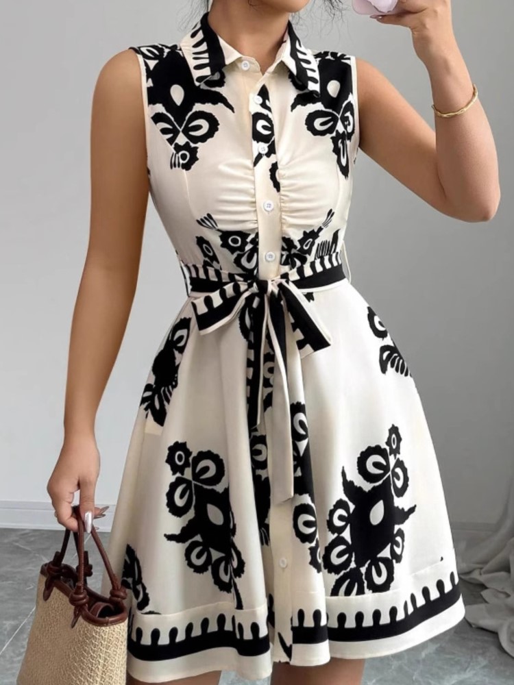 Letnia nowa moda Casual Dress  – French Vintage Floral Midi Dress recenzja i cena