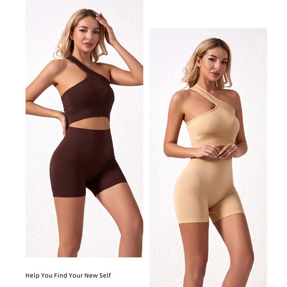2 szt. Bezszwowe komplety spor – Seamless Ribbed Workout Tank Top recenzja i cena