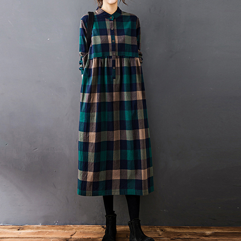 Damska jesienna sukienka koszu – Casual Loose Linen Shirt Dress recenzja i cena