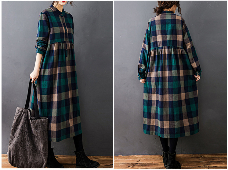 Damska jesienna sukienka koszu – Casual Loose Linen Shirt Dress recenzja i cena