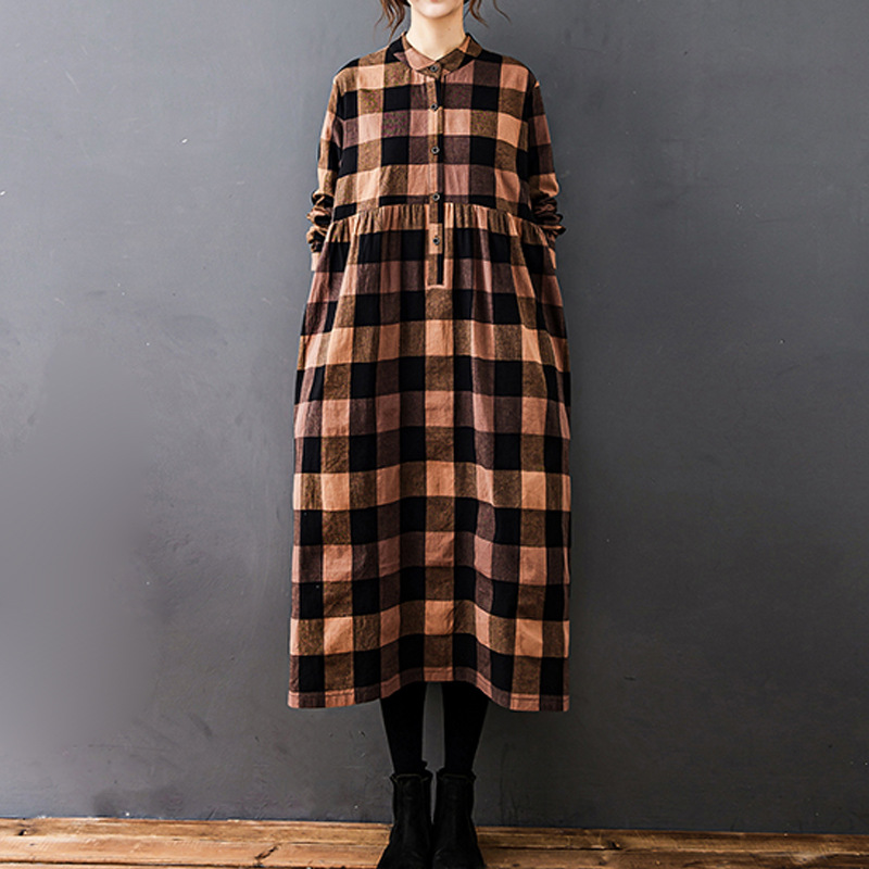 Damska jesienna sukienka koszu – Casual Loose Linen Shirt Dress recenzja i cena