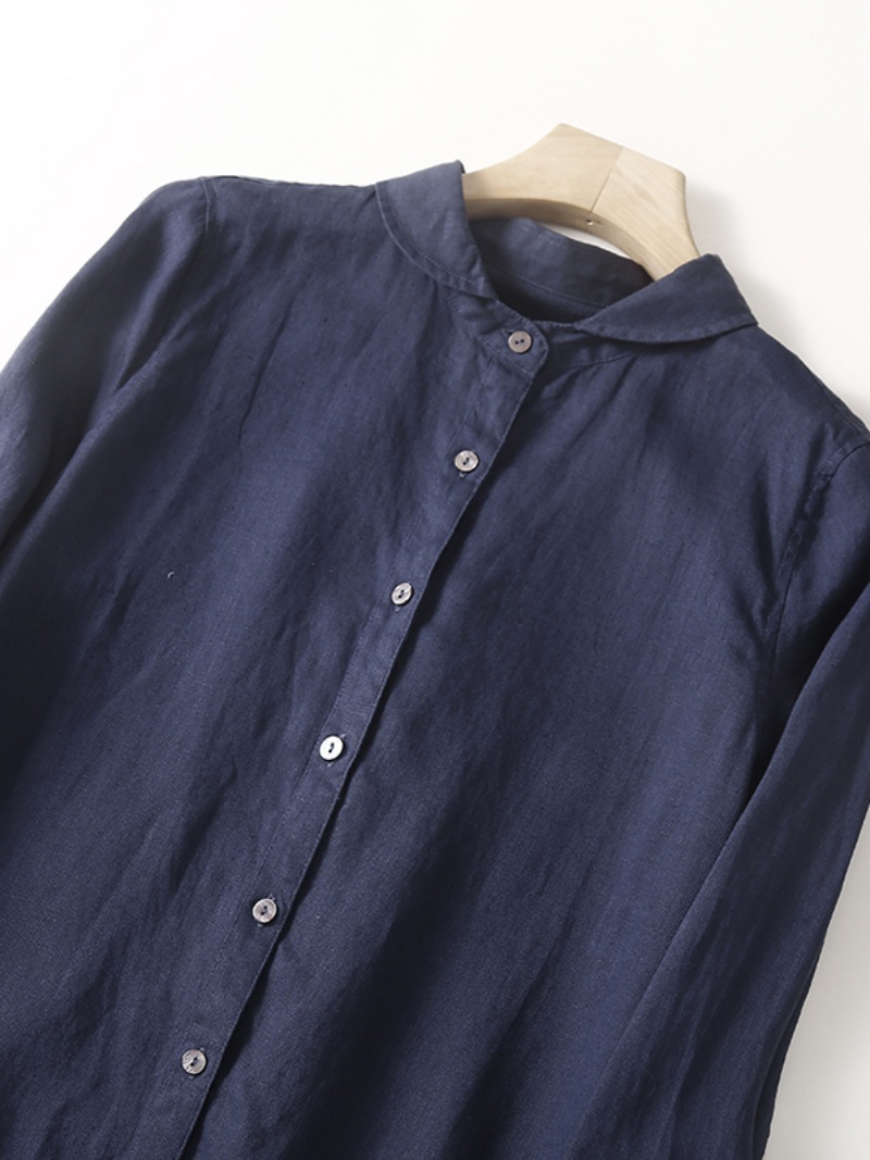 Sukienka koszulowa damska midi – Casual Loose Linen Shirt Dress recenzja i cena